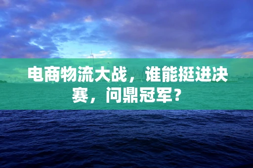 电商物流大战，谁能挺进决赛，问鼎冠军？
