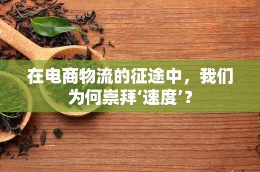 在电商物流的征途中，我们为何崇拜‘速度’？