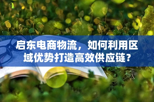 启东电商物流，如何利用区域优势打造高效供应链？