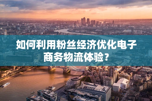 如何利用粉丝经济优化电子商务物流体验？