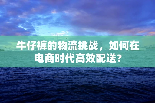 牛仔裤的物流挑战，如何在电商时代高效配送？