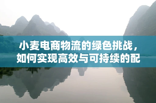 小麦电商物流的绿色挑战，如何实现高效与可持续的配送？