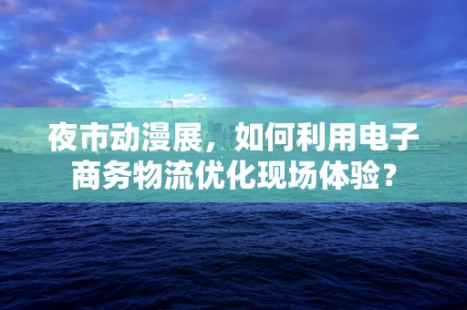 夜市动漫展，如何利用电子商务物流优化现场体验？