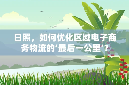 日照，如何优化区域电子商务物流的‘最后一公里’？