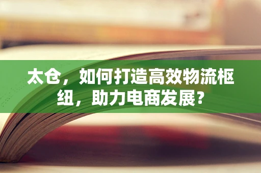 太仓，如何打造高效物流枢纽，助力电商发展？