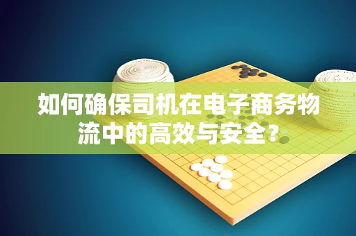 如何确保司机在电子商务物流中的高效与安全？