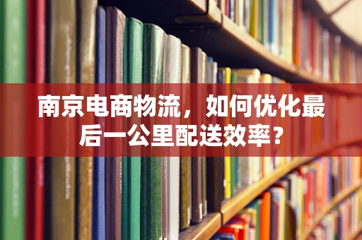 南京电商物流，如何优化最后一公里配送效率？