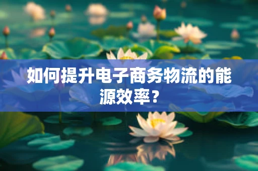 如何提升电子商务物流的能源效率？