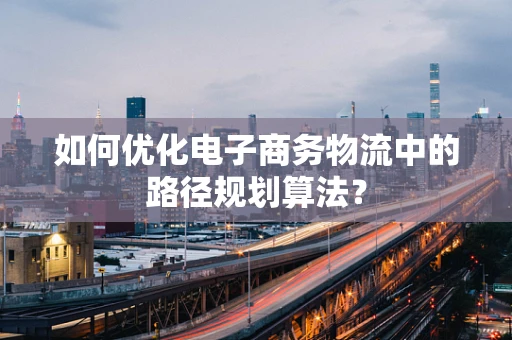 如何优化电子商务物流中的路径规划算法？