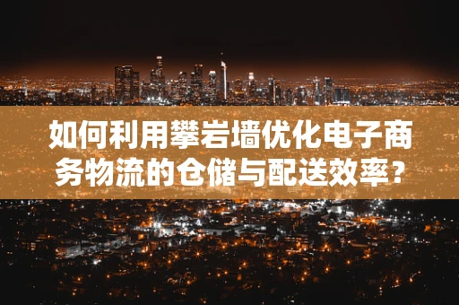 如何利用攀岩墙优化电子商务物流的仓储与配送效率？