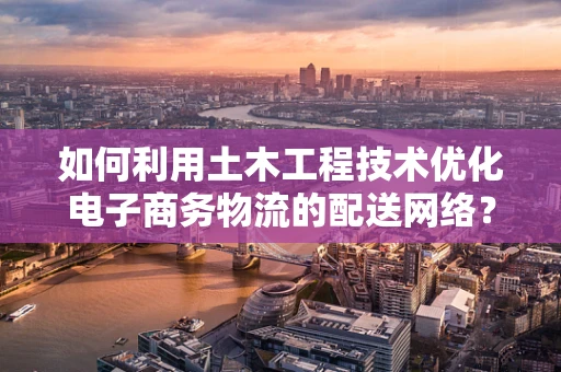 如何利用土木工程技术优化电子商务物流的配送网络？
