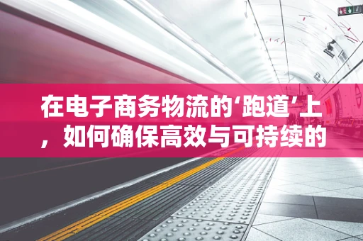 在电子商务物流的‘跑道’上，如何确保高效与可持续的并跑？
