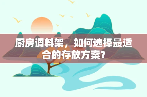 厨房调料架，如何选择最适合的存放方案？