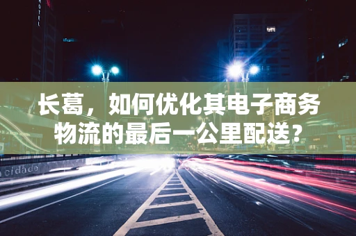 长葛，如何优化其电子商务物流的最后一公里配送？