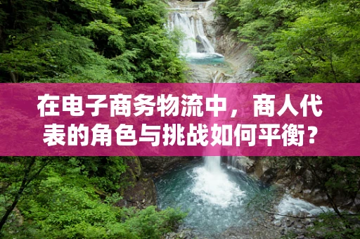 在电子商务物流中，商人代表的角色与挑战如何平衡？