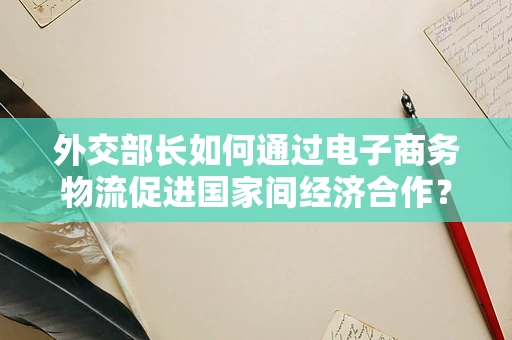 外交部长如何通过电子商务物流促进国家间经济合作？