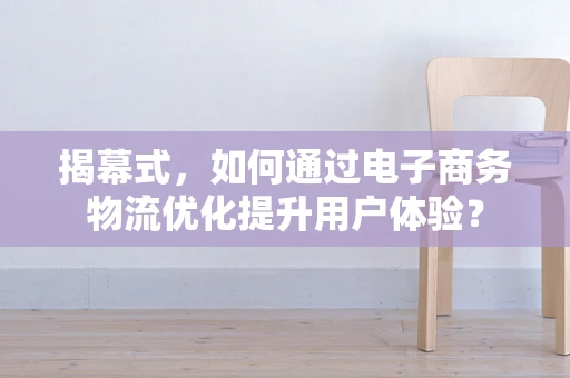 揭幕式，如何通过电子商务物流优化提升用户体验？