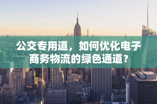 公交专用道，如何优化电子商务物流的绿色通道？