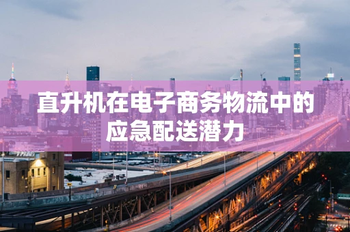 直升机在电子商务物流中的应急配送潜力