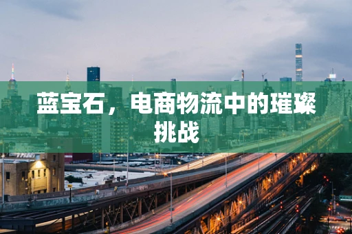 蓝宝石，电商物流中的璀璨挑战