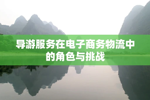 导游服务在电子商务物流中的角色与挑战