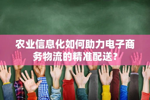 农业信息化如何助力电子商务物流的精准配送？