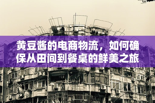 黄豆酱的电商物流，如何确保从田间到餐桌的鲜美之旅？