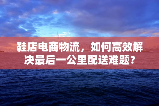 鞋店电商物流，如何高效解决最后一公里配送难题？