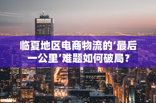 临夏地区电商物流的‘最后一公里’难题如何破局？