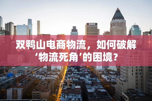 双鸭山电商物流，如何破解‘物流死角’的困境？