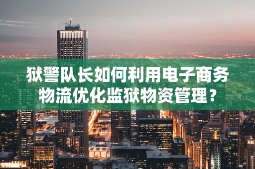 狱警队长如何利用电子商务物流优化监狱物资管理？