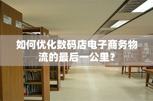 如何优化数码店电子商务物流的最后一公里？