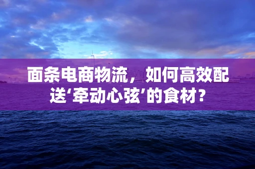 面条电商物流，如何高效配送‘牵动心弦’的食材？