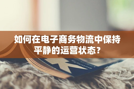 如何在电子商务物流中保持平静的运营状态？