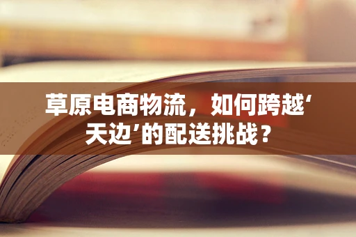 草原电商物流，如何跨越‘天边’的配送挑战？