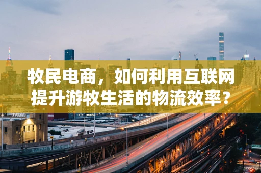牧民电商，如何利用互联网提升游牧生活的物流效率？