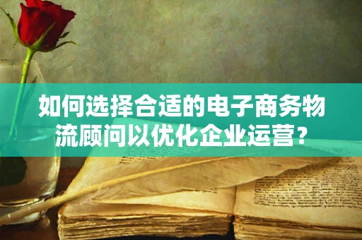 如何选择合适的电子商务物流顾问以优化企业运营？