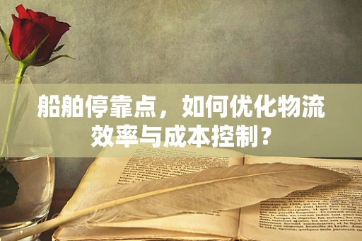 船舶停靠点，如何优化物流效率与成本控制？