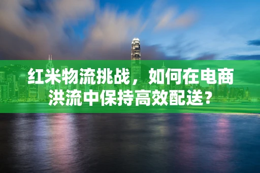 红米物流挑战，如何在电商洪流中保持高效配送？