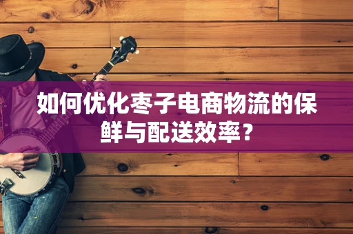 如何优化枣子电商物流的保鲜与配送效率？