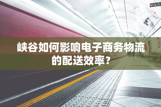 峡谷如何影响电子商务物流的配送效率？