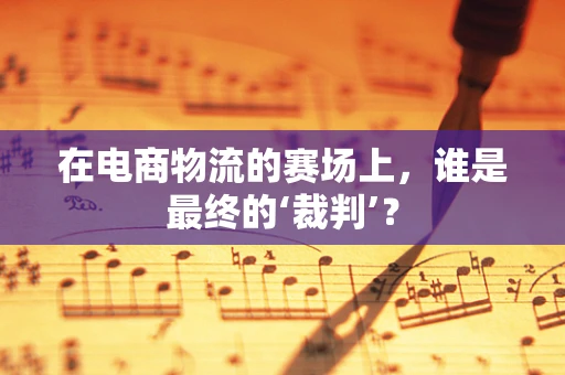 在电商物流的赛场上，谁是最终的‘裁判’？