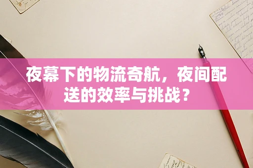 夜幕下的物流奇航，夜间配送的效率与挑战？