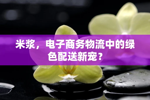米浆，电子商务物流中的绿色配送新宠？