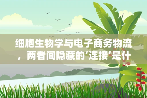 细胞生物学与电子商务物流，两者间隐藏的‘连接’是什么？