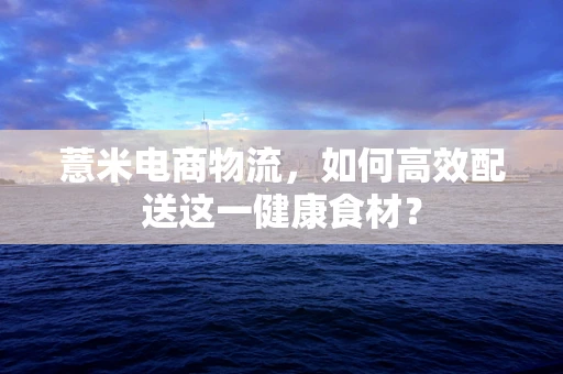 薏米电商物流，如何高效配送这一健康食材？