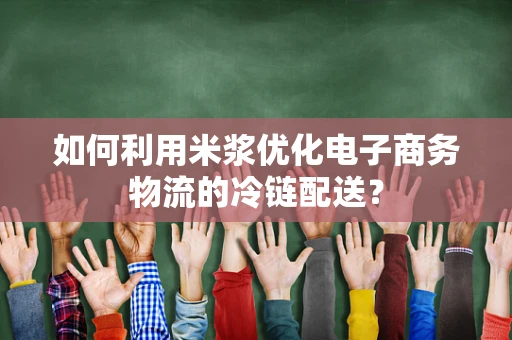 如何利用米浆优化电子商务物流的冷链配送？