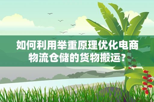如何利用举重原理优化电商物流仓储的货物搬运？