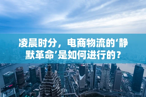 凌晨时分，电商物流的‘静默革命’是如何进行的？