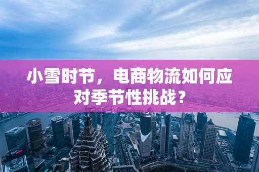 小雪时节，电商物流如何应对季节性挑战？